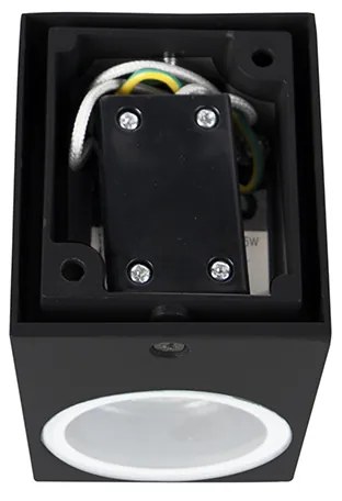 Sada 4 moderných nástenných svietidiel čiernych IP44 - Baleno