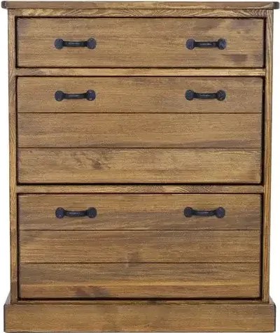 Rustikálny patinovaný drevený botník na topánky 88x40x106 cm