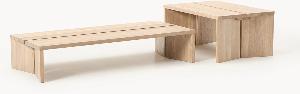 Konferenčné stolíky z dubového dreva Amad, 2 ks