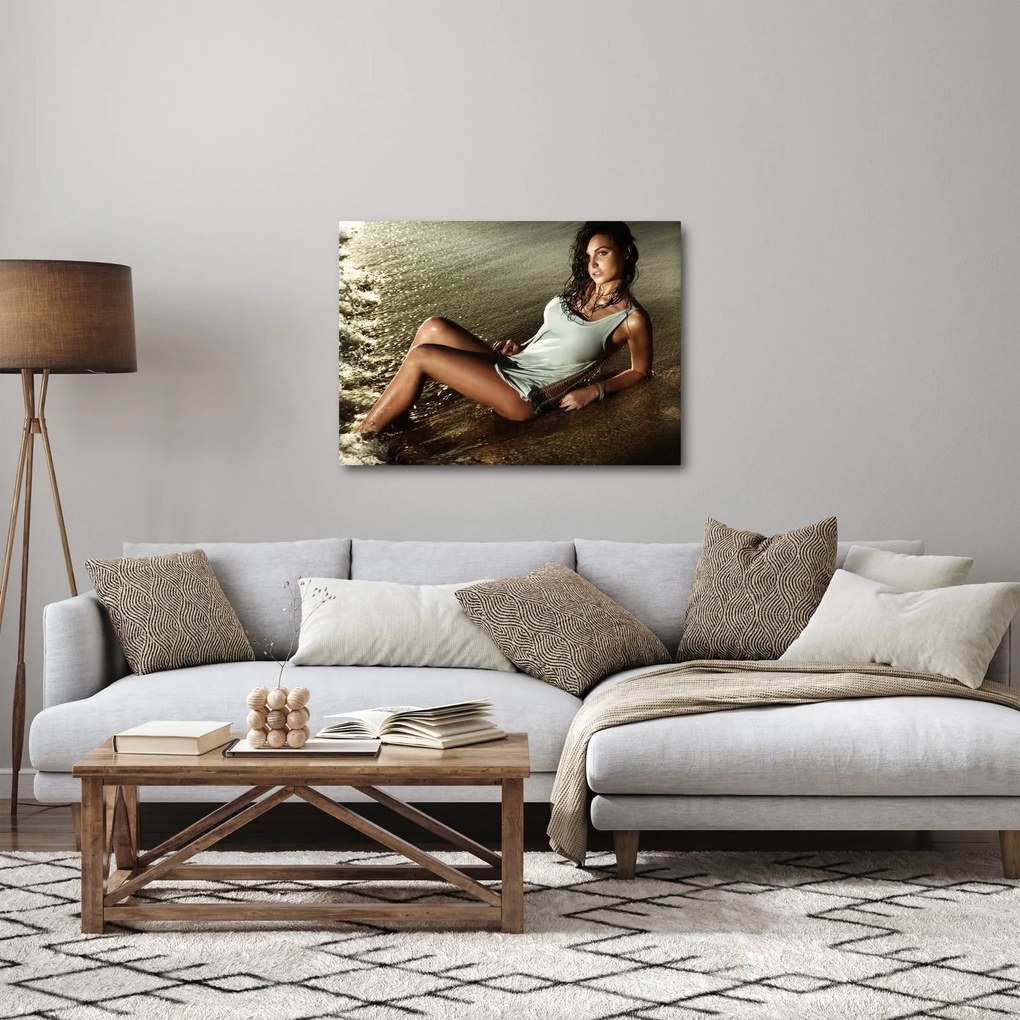 Obraz ženy na pláži (70x50 cm)