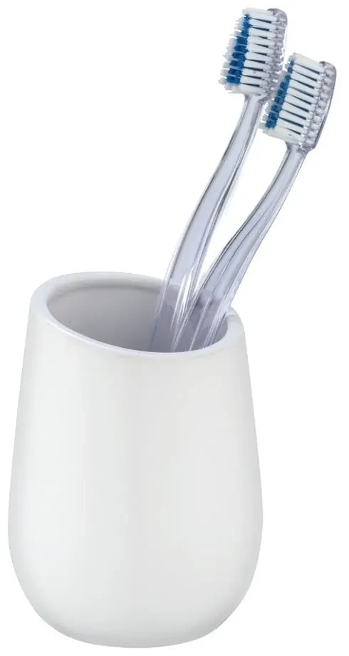 Biely keramický téglik na kefky Wenko Badi
