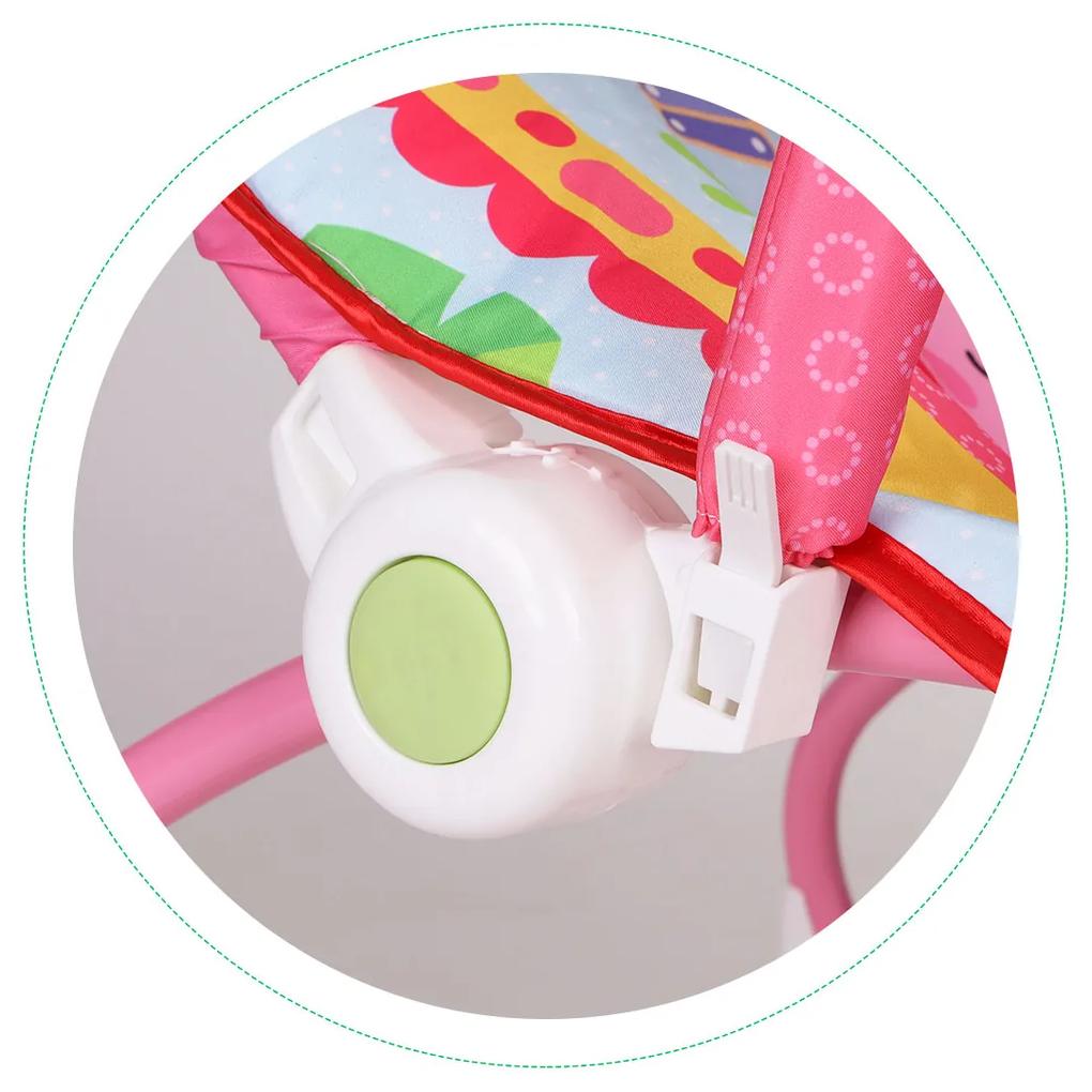EcoToys Detské hojdacie kresielko 2v1 + zvuky, vibrácie a hračky