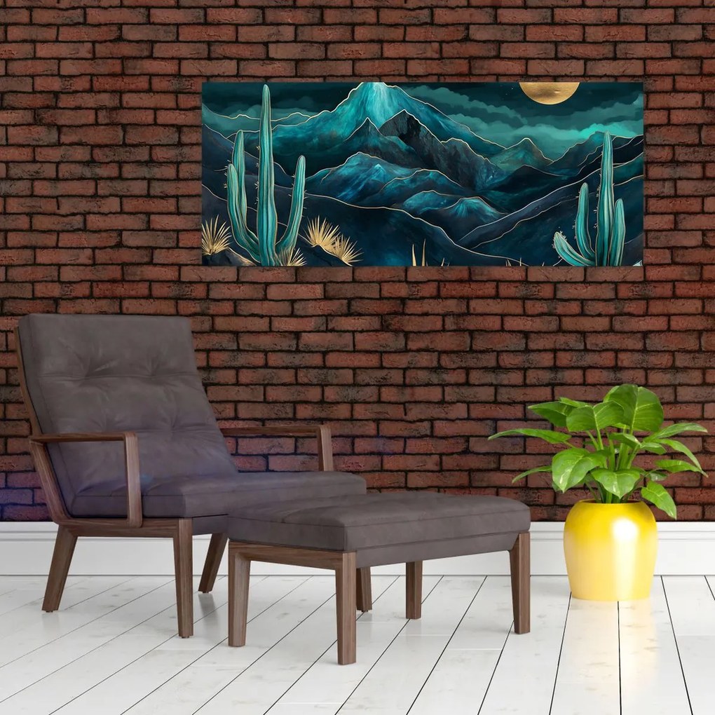Obraz - Tyrkysová noc (120x50 cm)