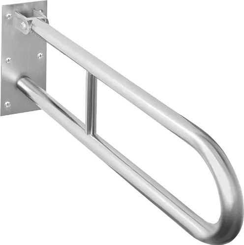 Bemeta Design HELP: Madlo, 850 mm, v tvare U, sklopné, bez krytky, nerez, mat - 301606322