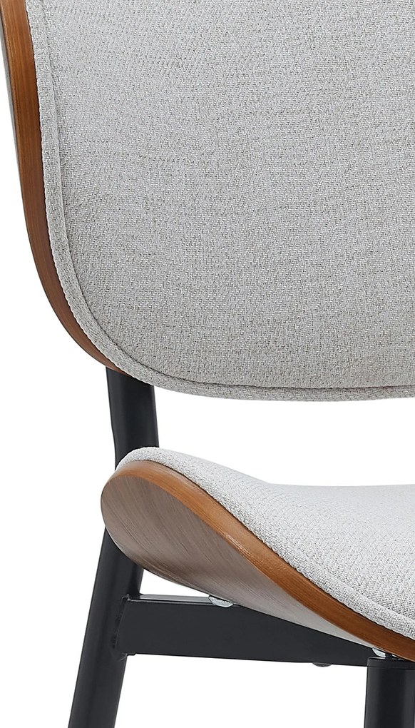 Stolička Enid - látka - Orech / Krémová