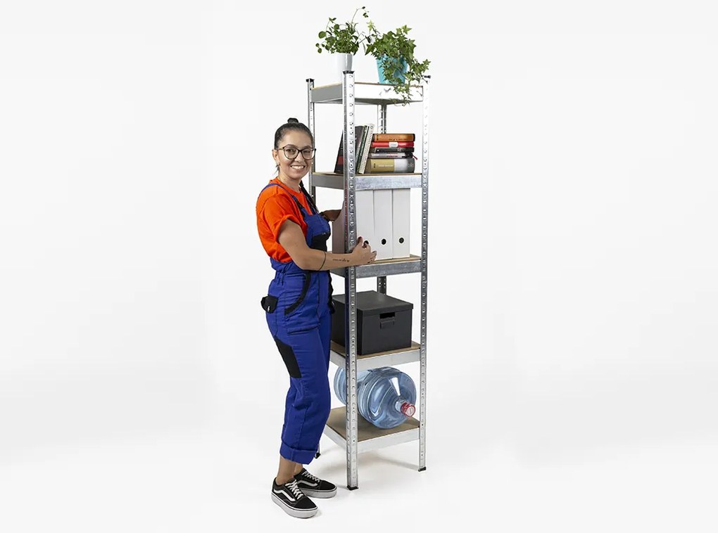 Fistar !!! Akčný balíček: 3x regál 1800x400x400 mm kovový zinkovaný 5-policový, nosnosť 875 kg