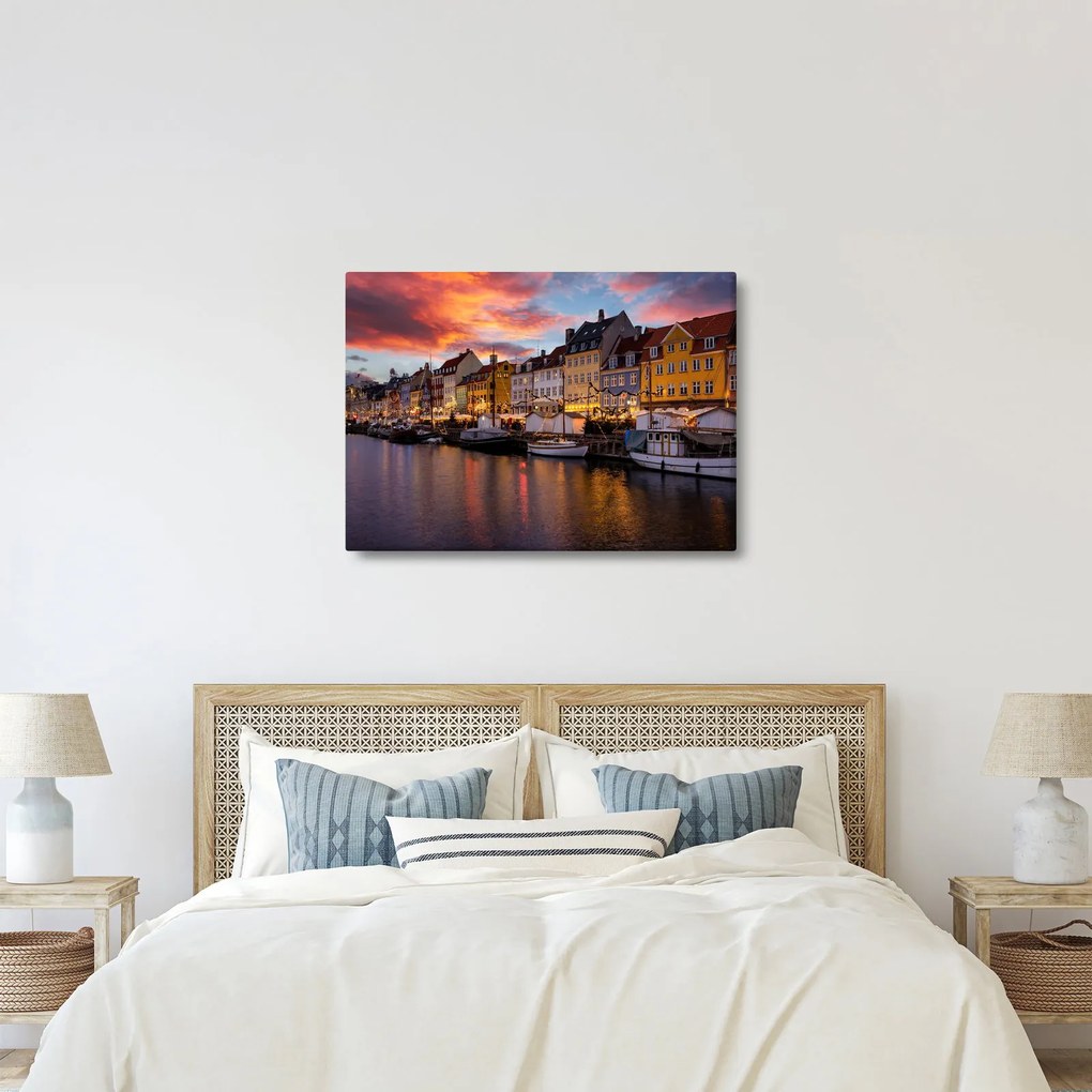 Obraz - Nyhavn, Kodaň (70x50 cm)
