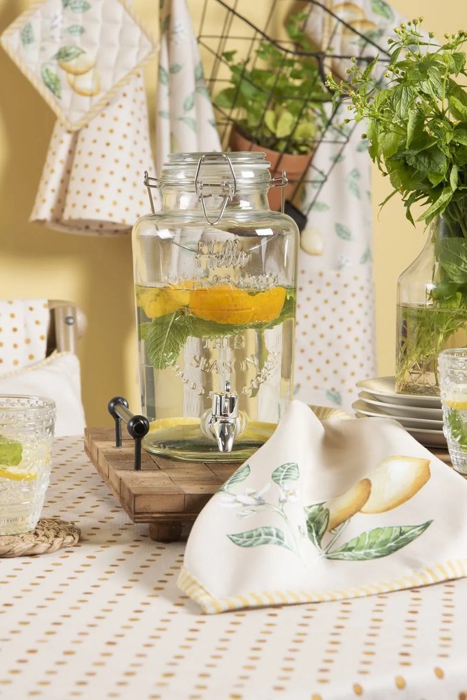 Bavlnená kuchynská utierka Lemons & Leafs - 51 * 71 cm