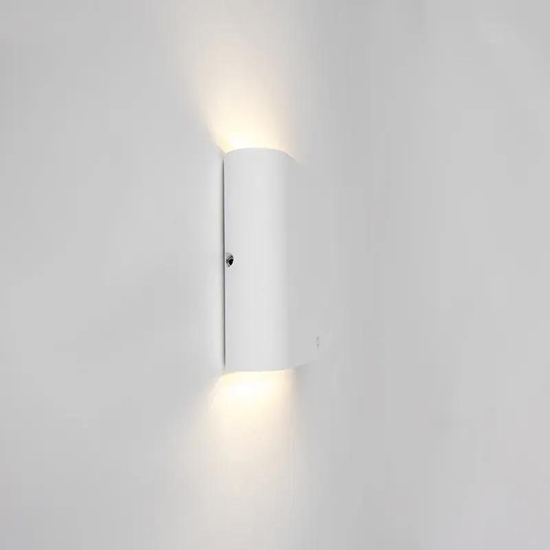 Moderné vonkajšie nástenné svietidlo biele 11,5 cm vrátane LED - Batt