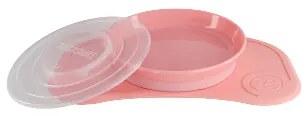 Twistshake Detská podložka s tanierom Click Mat Mini (bledoružová) (100392248)