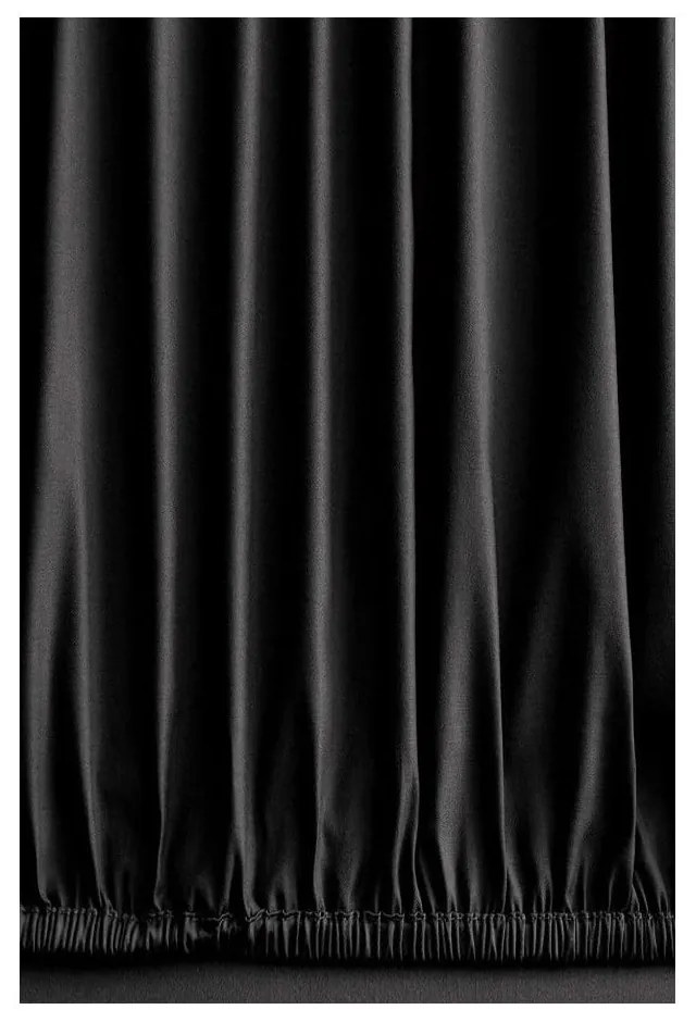 Čierne obliečky na dvojlôžko/predĺžené z bavlny renforcé s plachtou/4-dielne 200x220 cm Damask – Mila Home