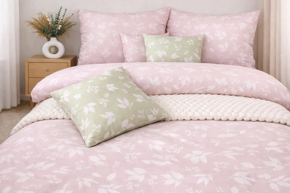 Posteľné obliečky Rose 140x200/70x90 cm 100 % bavlna – ružové