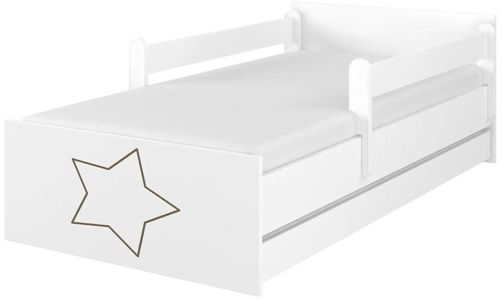 Raj posteli Detská posteľ " gravírovaná hviezda " MAX  XXL borovica nórska