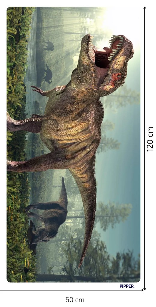 PIPPER. Samolepiaca textilná tapeta - T-Rex