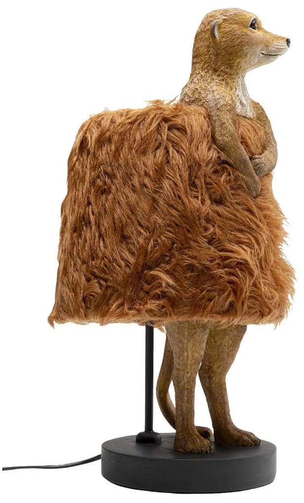 Animal Meerkat stolová lampa s kožušinou 51 cm