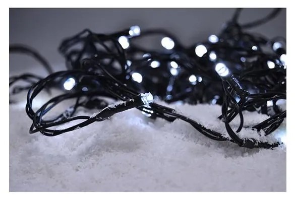 Solight 1V07-W - LED Vianočná reťaz 400xLED/8 funkcií 25 m IP44 studená biela