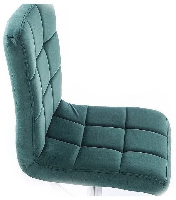 LuxuryForm DESIGN Stolička TOLEDO VELUR na zlatom tanieri - zelená