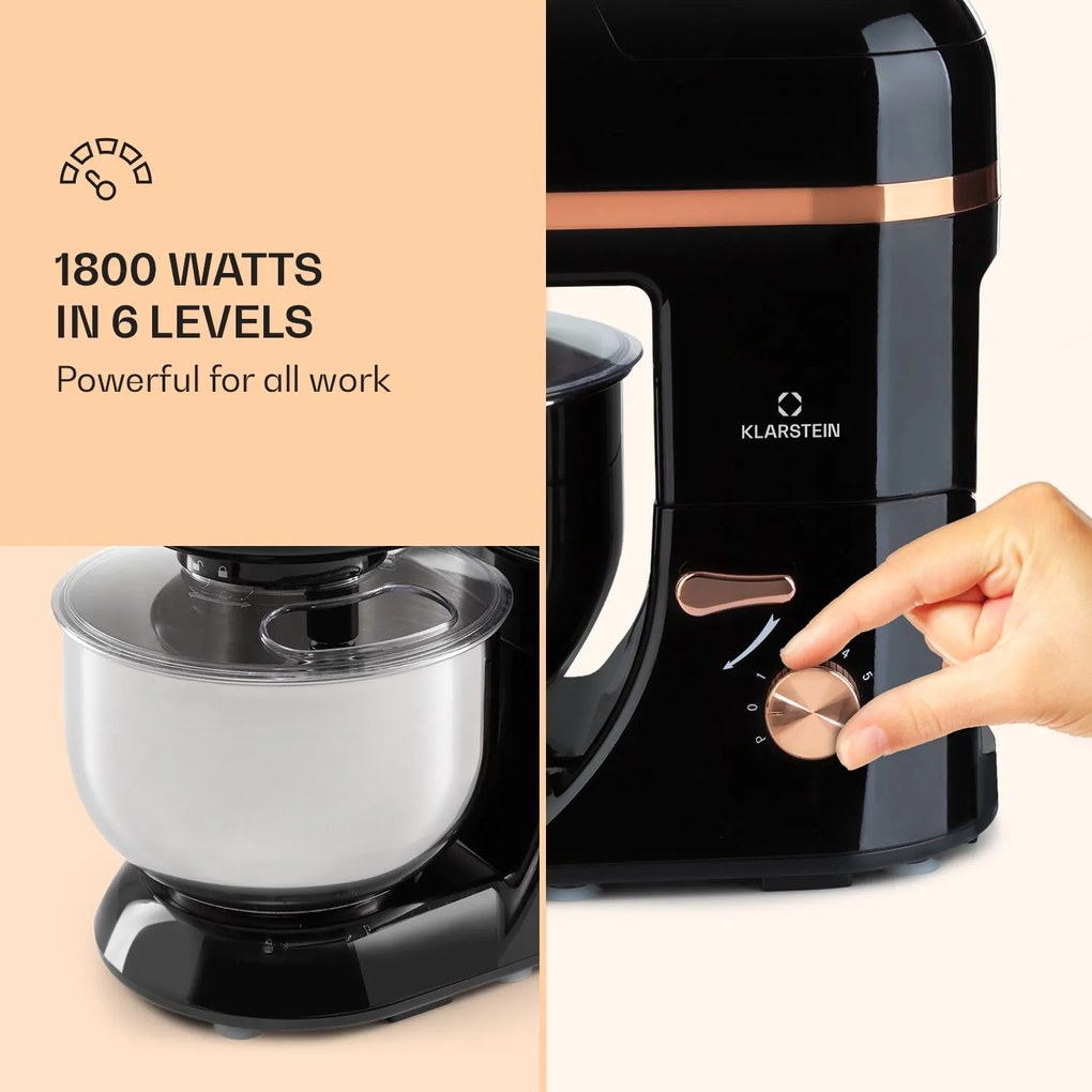 Klarstein Lucia Elegance, kuchynský robot, mixér, mlynček na mäso, 1800 W, bez BPA