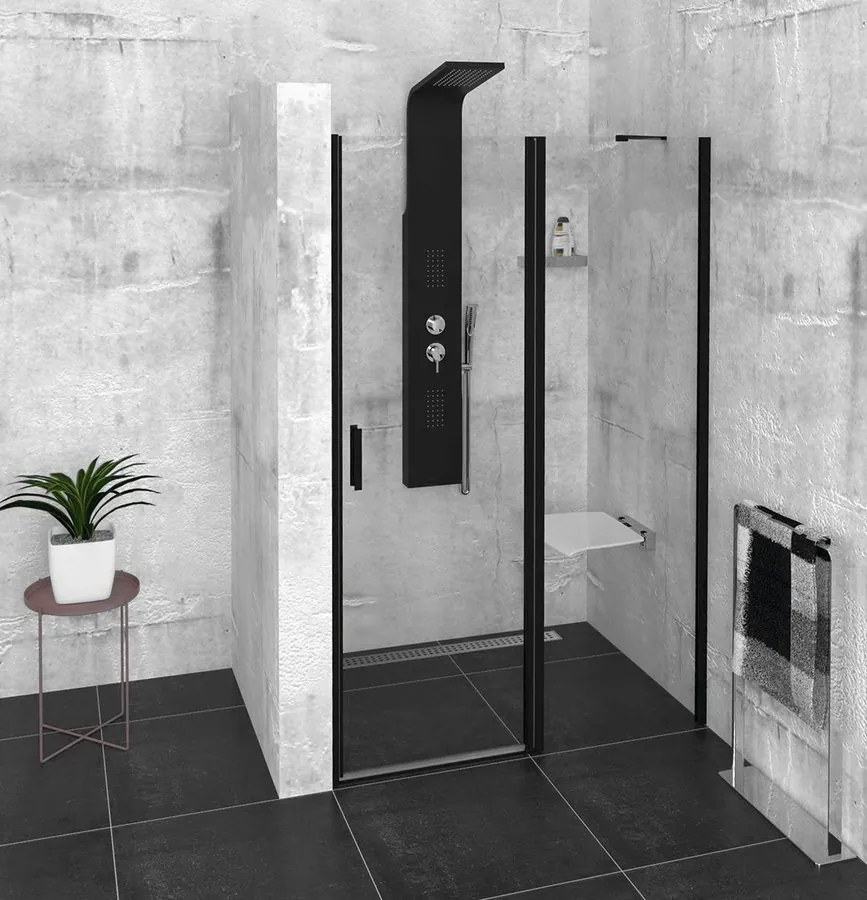 Polysan Polysan, Zoom Line Black obdĺžniková sprchová zástena 1400x1000mm L/P varianta, ZL1314BZL3210B