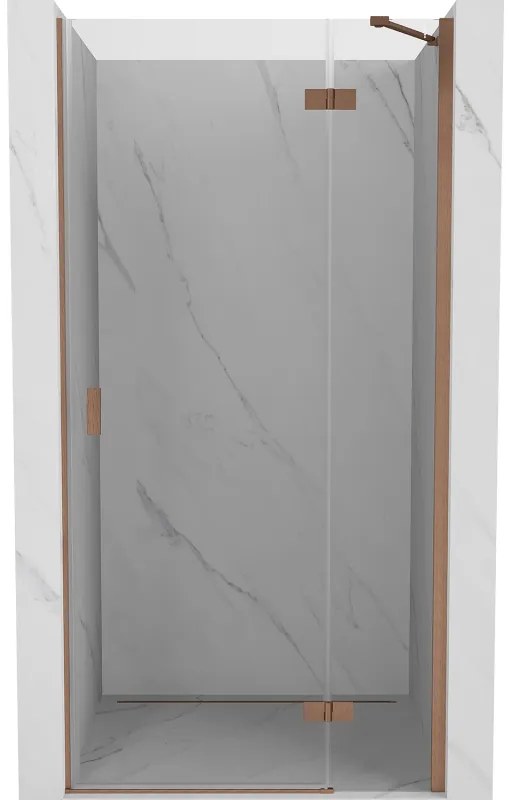 Mexen Mist-H, 1-krídlové sprchové dvere pravé 120 cm, číre sklo, medený matný profil, 8A5-120-000-65-00-P