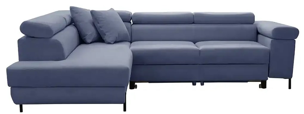 Rohová sedacia súprava s funkciou spania, vlnité pružiny SAMSUN, ľavá Námorník