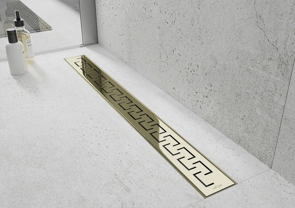 Mexen Flat M15 nerezový sprchový žľab 80 cm, zlatá, 1524080-15
