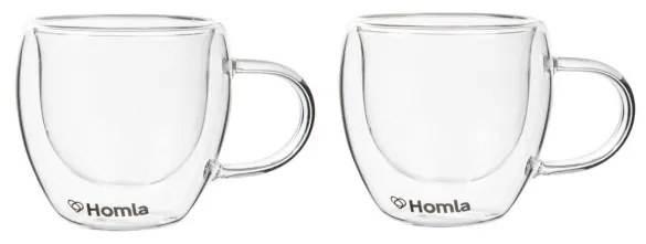 Sada dvoch šálok CEMBRA s dvojitým dnom 888910 80 ml
