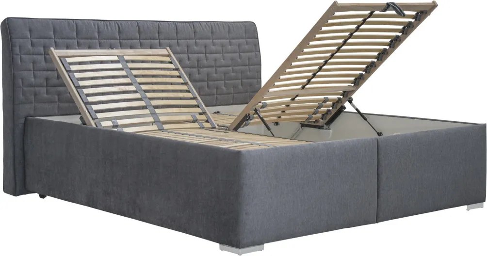 Posteľ Rita 180x200 cm, šedá látka