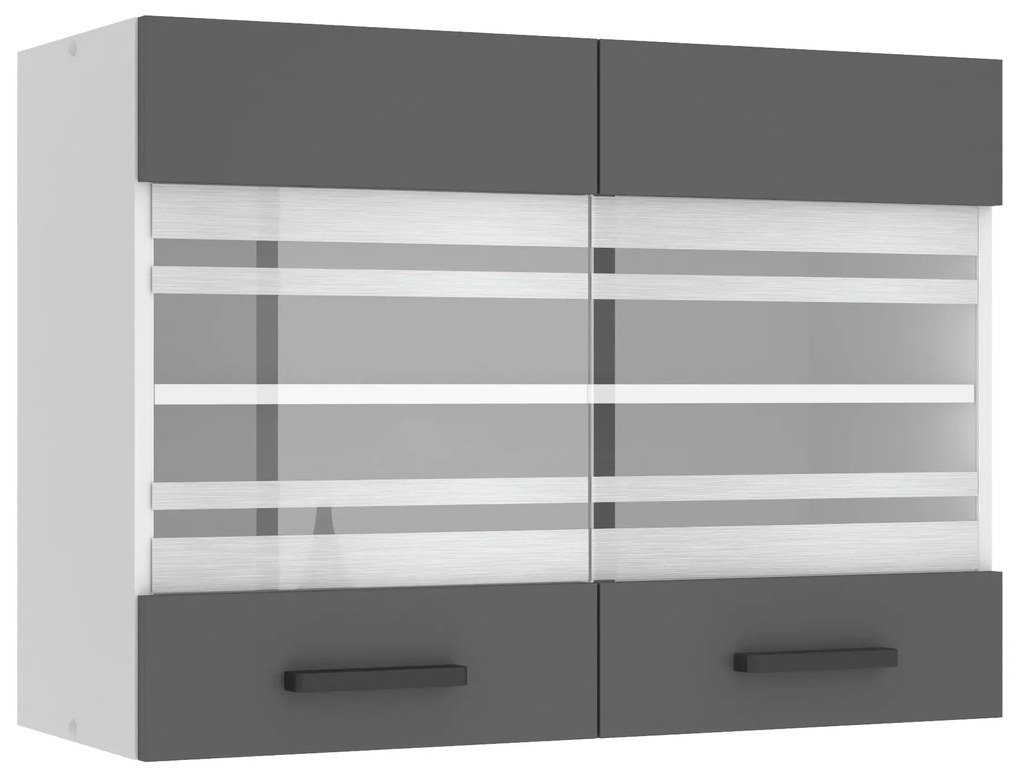 Kuchynská skrinka Belini Premium Full Version horná 80 cm šedý mat