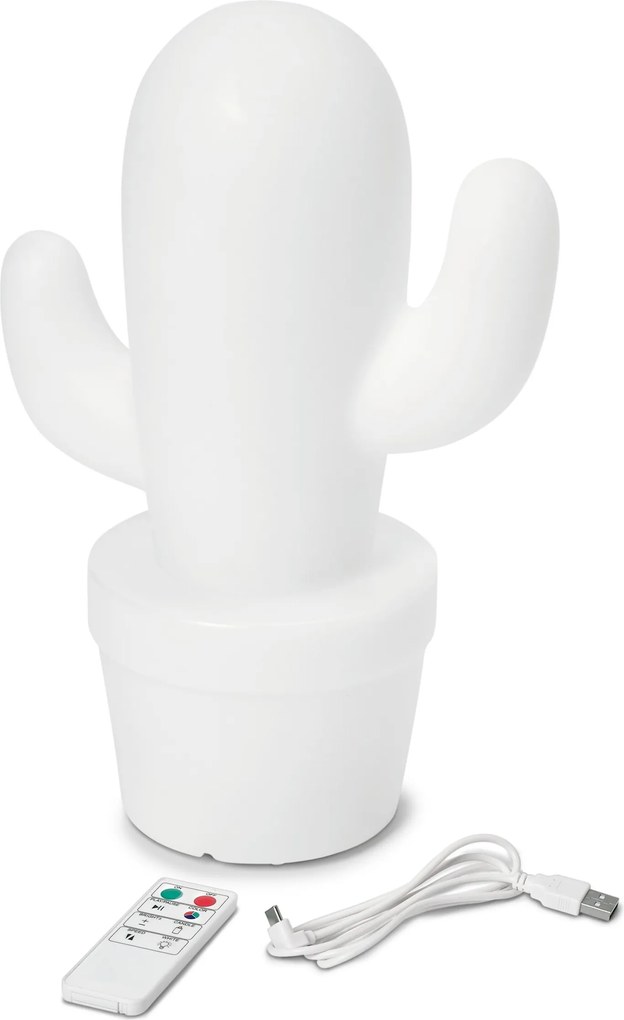 LED akumulátorová stolová lampa do exteriéru, kaktusová