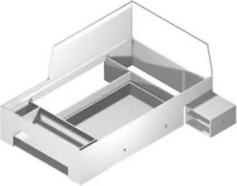 Úložná posteľ so zástenou Junior 120x200 cm, biela