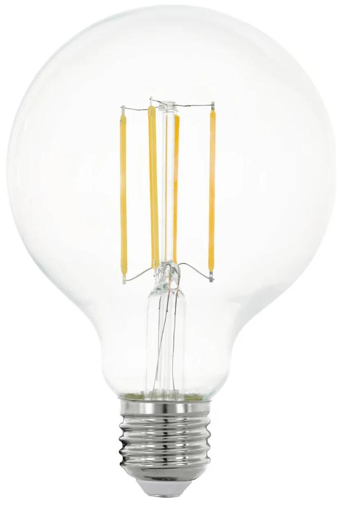 EGLO Filamentová LED žiarovka, E27, G95, 4W, 470lm, 2700K, teplá biela
