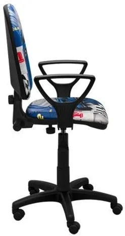 Detská otočná stolička BRANDON - FORMULA modrá