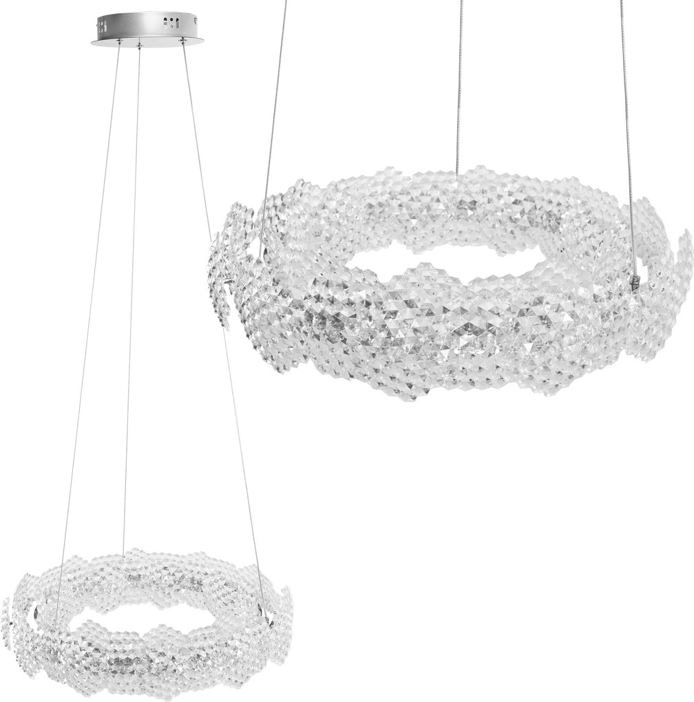 Toolight Toolight, LED závesné svietidlo 47cm, 36W, 4000K, MS016-CP, chrómová, OSW-09628
