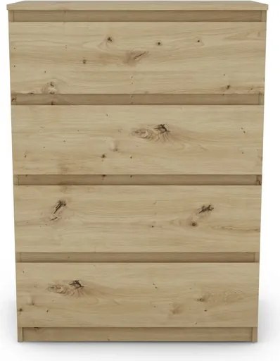 Komoda so 4 zásuvkami Carlos, dub artisan, 75 cm
