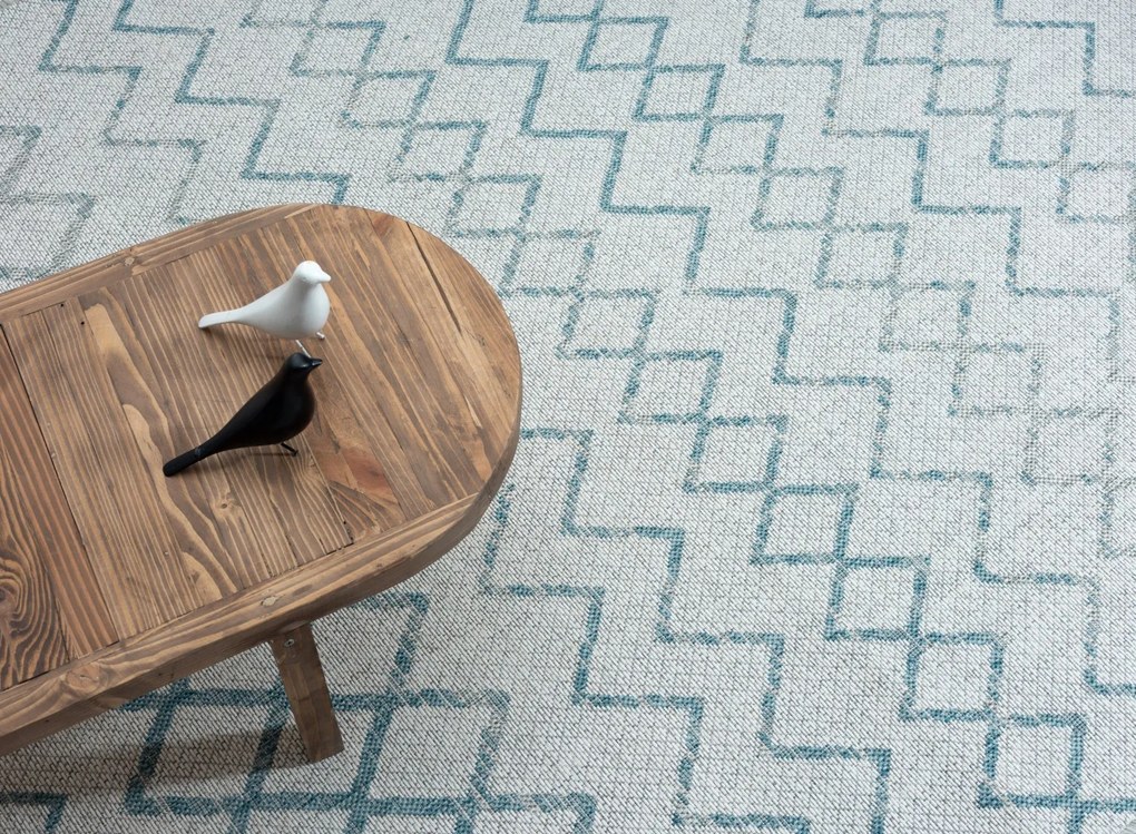 Kusový koberec Illusio grey – na von aj na doma, 80x150, modrá, chodba / predsieň, My Flair