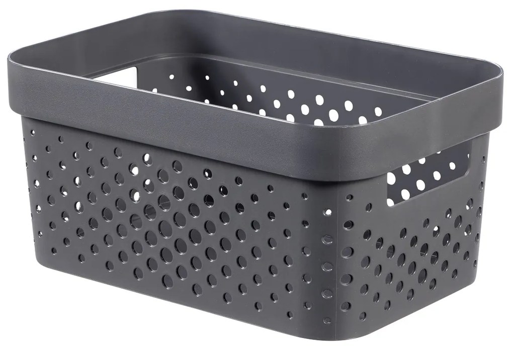 Curver Úložný box INFINITY 4,5l recyklovaný plast tmavosivý