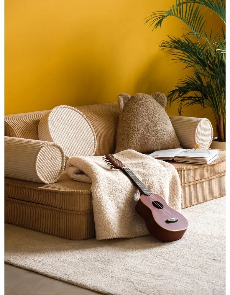 Hnedá menčestrová detská pohovka 132 cm Settee – Wigiwama