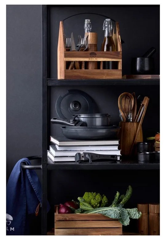 Hliníková súprava rajnice s nepriľnavým povrchom s odnímateľnou rukoväťou a pokrievkou 2 ks 2,4 l – Holm