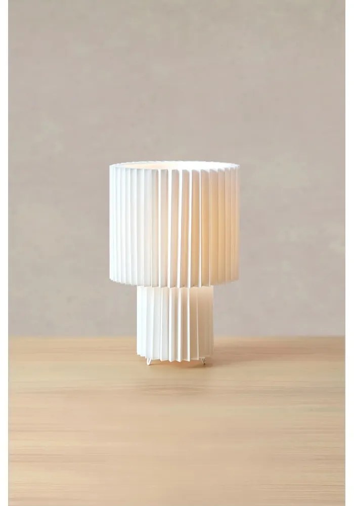 Biela stolová lampa s textilným tienidlom (výška 32 cm) Catis – Markslöjd