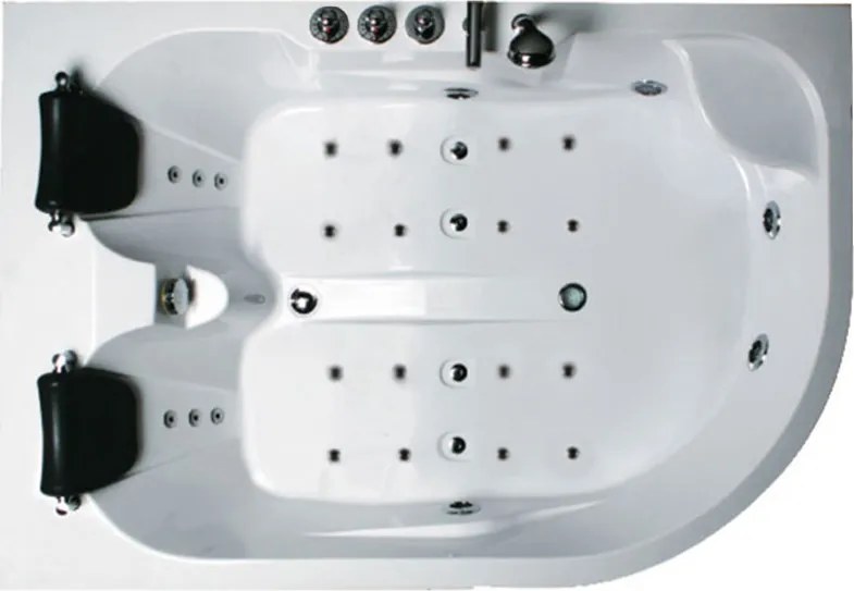 Terra Hydromasážna vírivá vaňa Carmen 631RH 180x120 s ohrevom vody, pravá