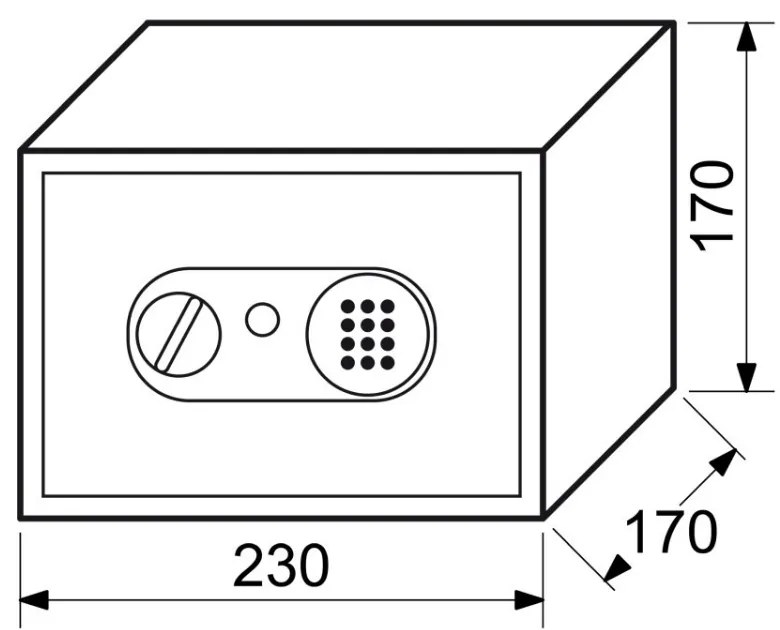 Nábytkový sejf RS 17, s elektrickým zámkom, biela