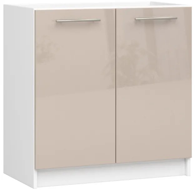 Spodná kuchynská skrinka pod drez OLIWIA S80 biela / cappuccino, lesk