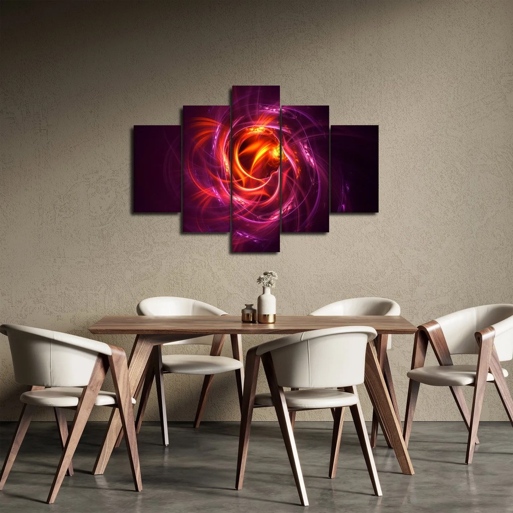 Obraz svietiacej modernej abstrakcie (150x105 cm)