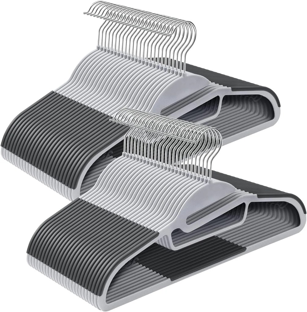 Súprava 50 ks plastových ramienok Vero sivá