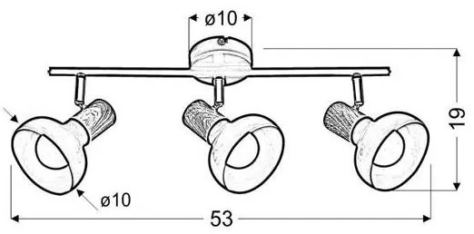 Bodové svietidlo PUERTO 3xE14/40W/230V