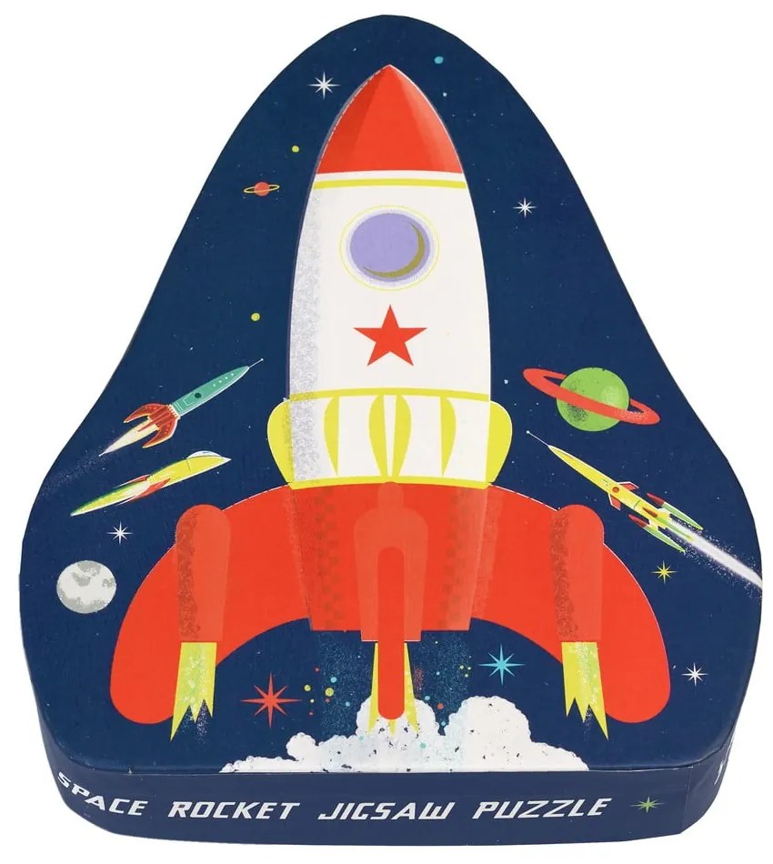Puzzle (počet dielikov 18) Space Age rocket – Rex London