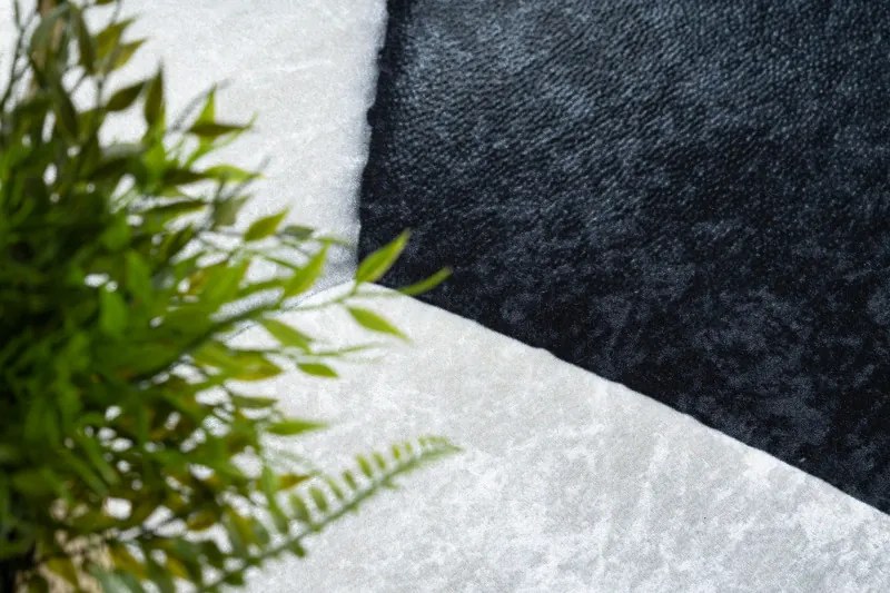 Dywany Łuszczów, Detský kusový koberec Bambino 2139 Football, 160x160 (priemer) kruh, čiernobiela, detská izba