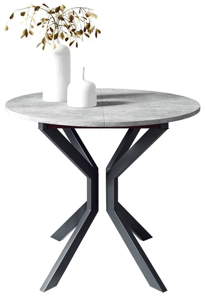 Jedálenský stôl Kirtore M 90, Farby:: sivý mramor / čierna