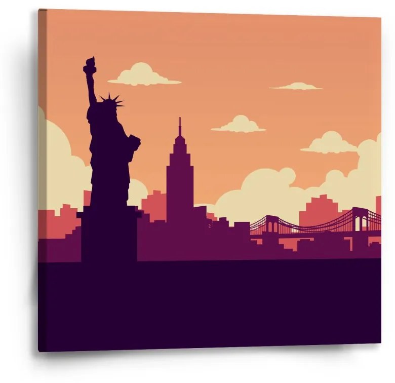 Sablio Obraz New York Socha slobody Art - 50x50 cm